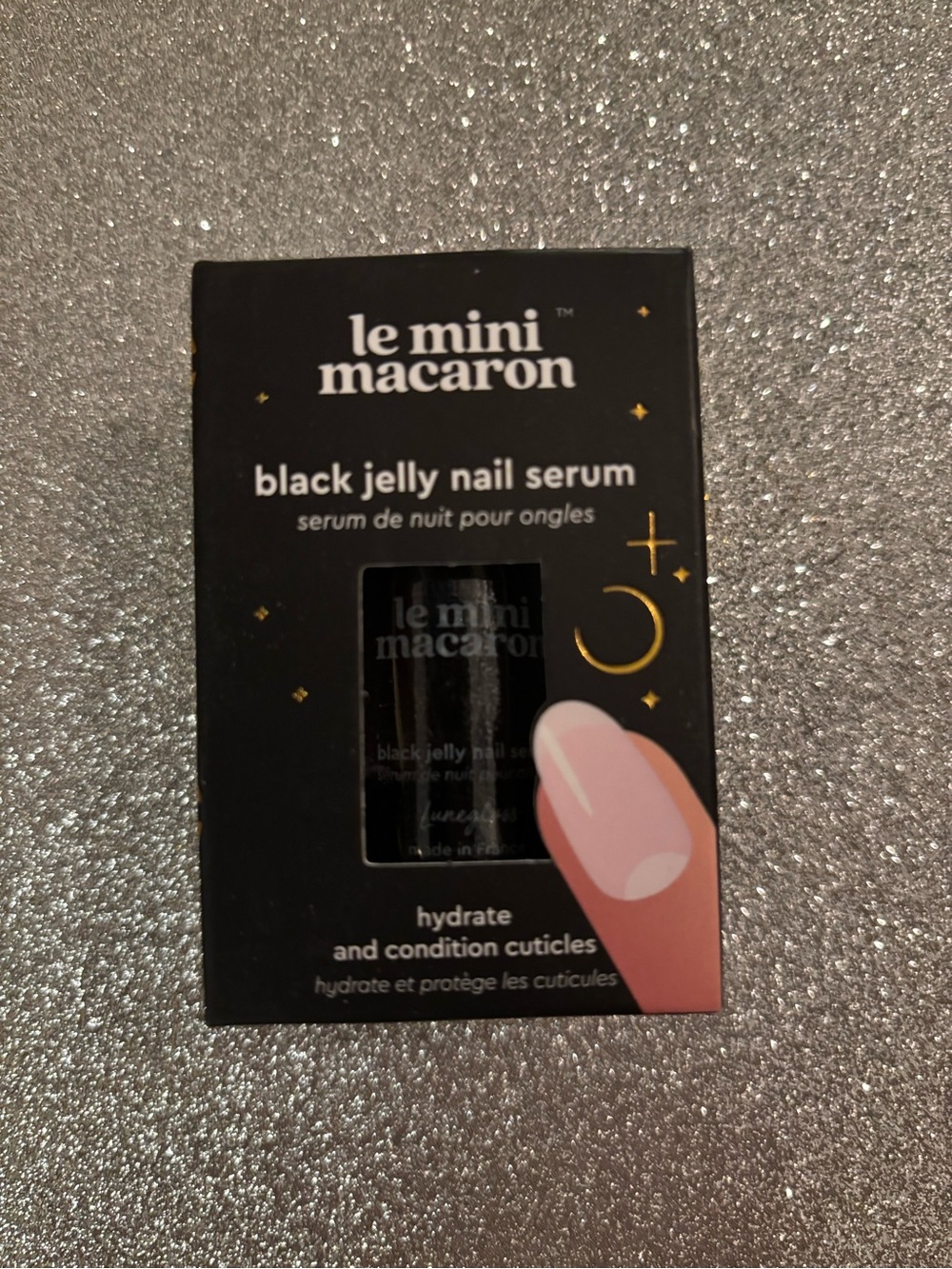 BNIBLe Mini Macaron Black Jelly Nail Serum - Hydrating Cuticle Treatment (Black)
